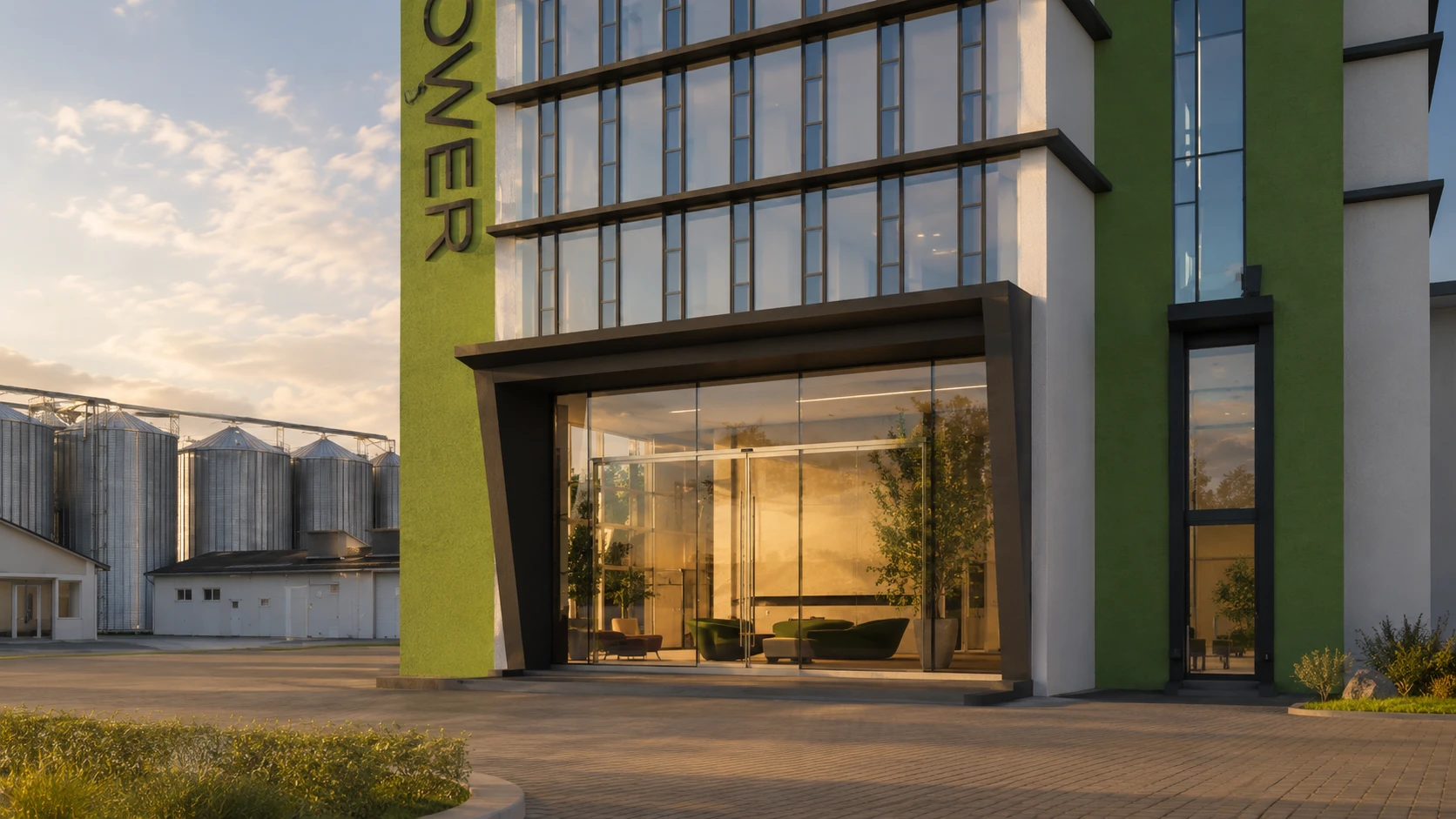 Hellweg Tower Eingangsbereich mit großzügiger Glasfront